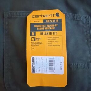 CARHARTT Rugged Flex® Relaxed Fit Canvas 5-Pocket Work Pant in Gray 38 X 34